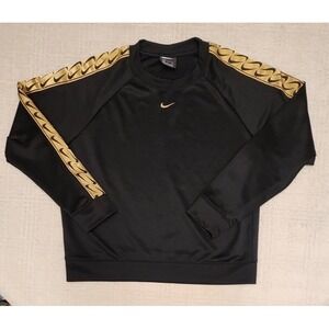 Nike Sweatshirt Womens‎ Small Gold Center Swoosh Crewneck Pullover Athletic